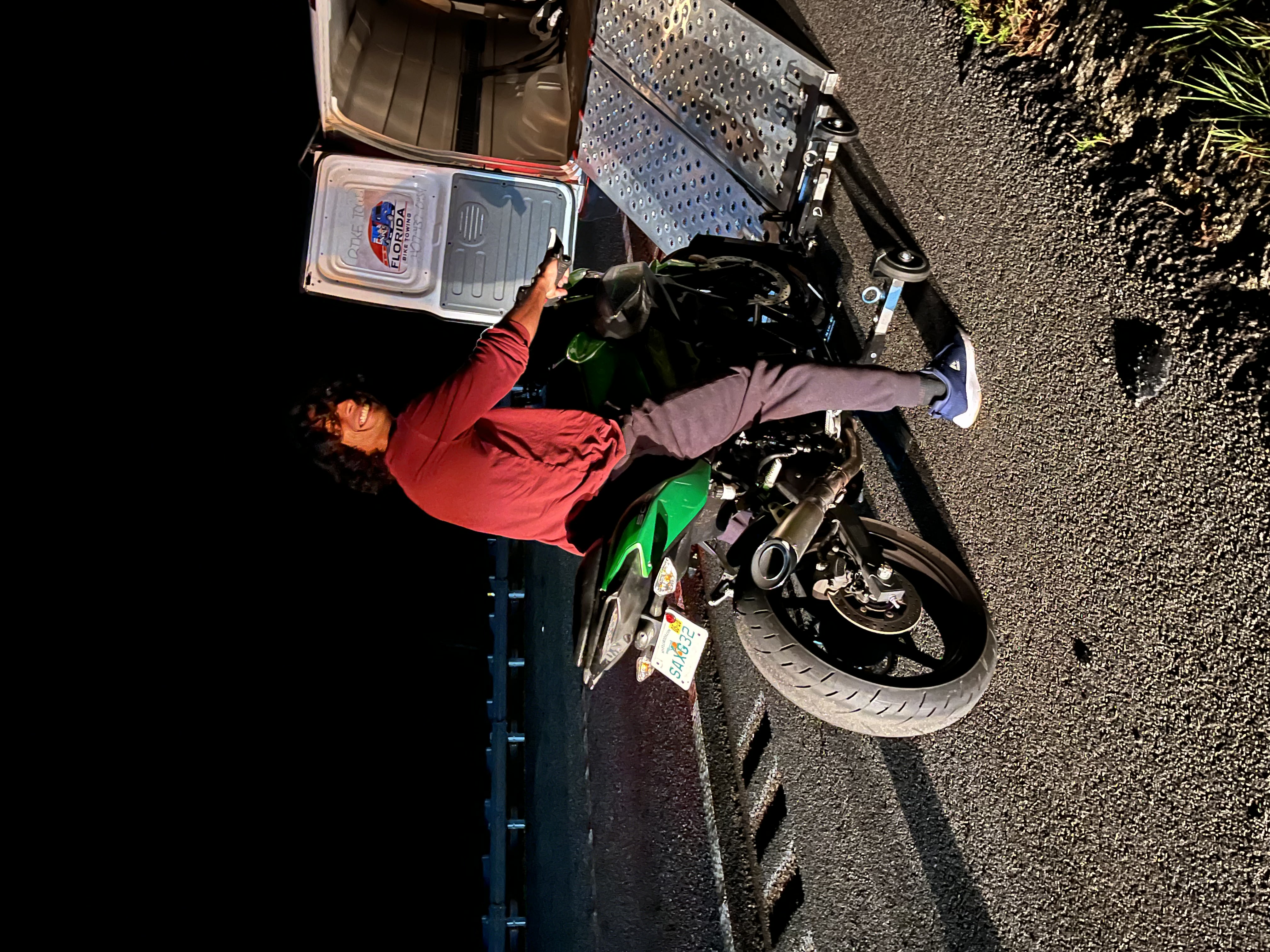 Nighttime motorcycle towing service available 24/7 in Central Florida
